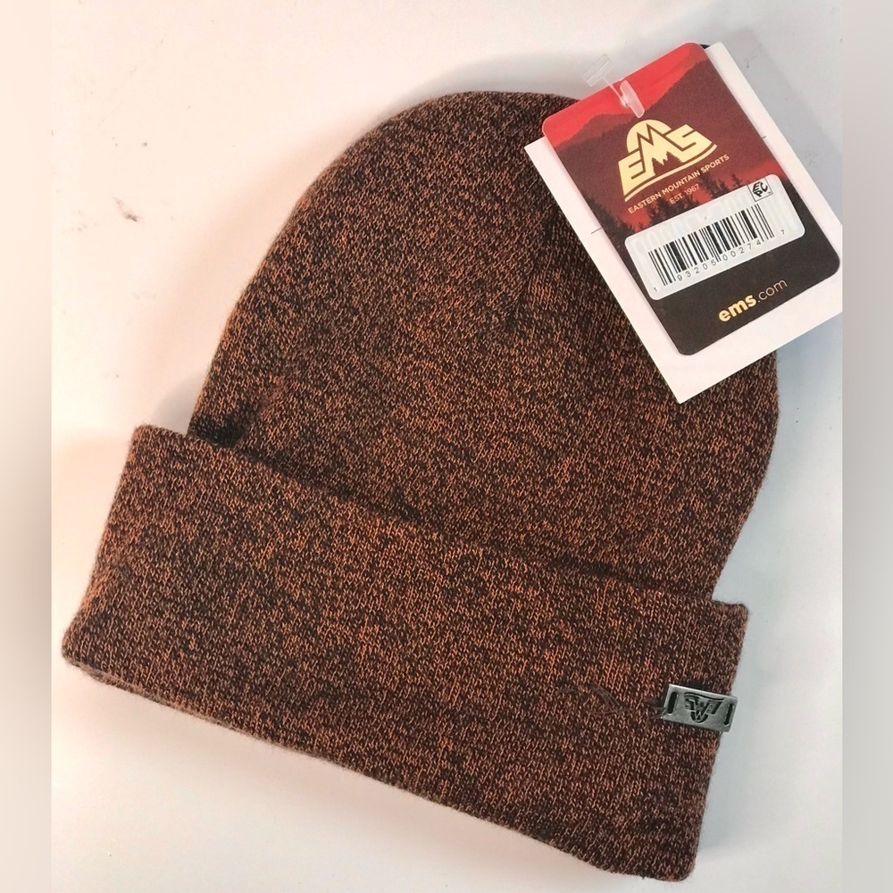 EASTERN MOUNTAIN SPORTS Unisex beanie knit cap hat brown and black One Size NWT - Picture 5 of 12
